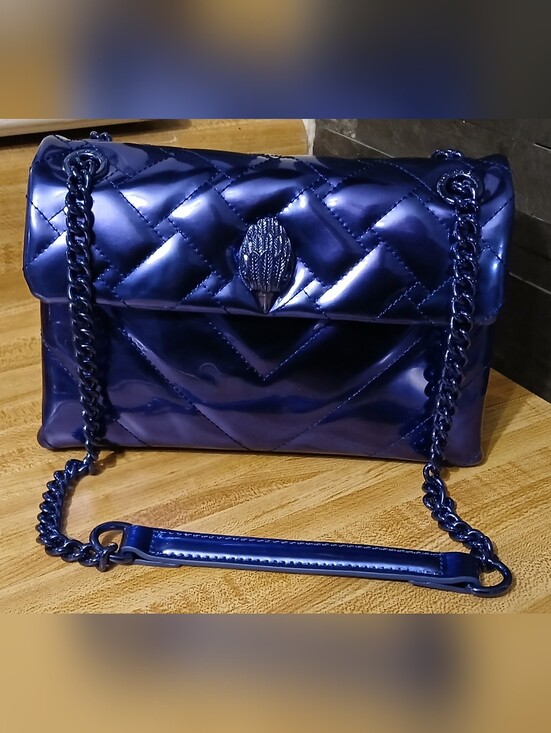 Kurt Geiger Handbags - Kurt Geiger NWT Blueish Metallic Kensington & Dustbag